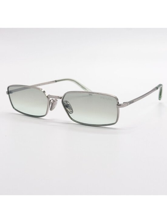 New Prada Square Silver Metal Unisex Sunglasses PRA60S 1BC80G main image 7